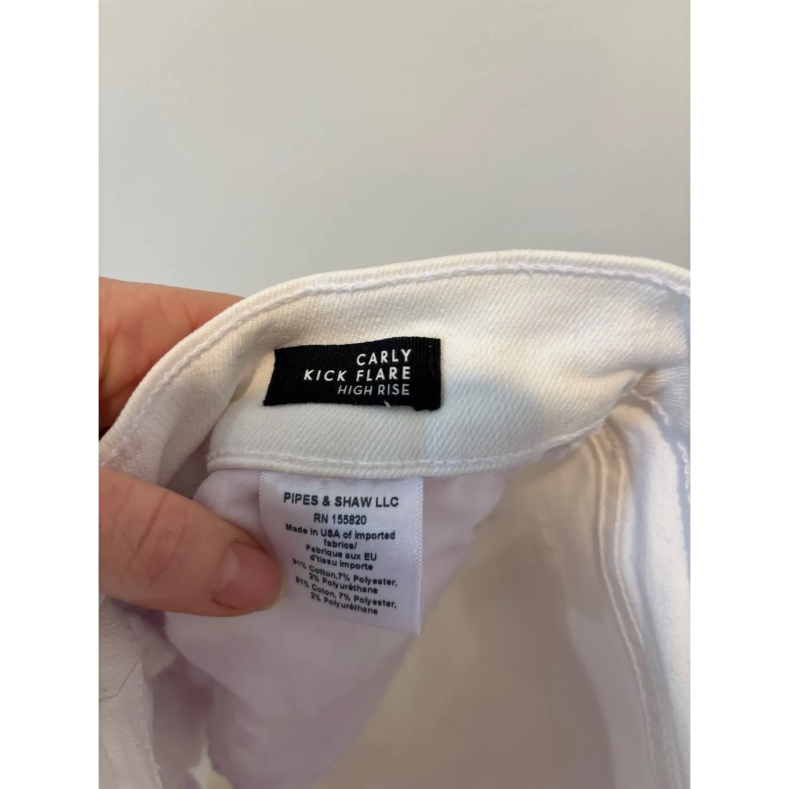 Veronica Beard Carly Kick Flare High Rise White Jeans Size 26 Made in LA - Image 7