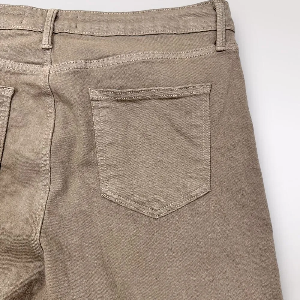 Denim Flared Brown Jeans Distressed Raw Hem 31 Women's Pants Casual - Image 6