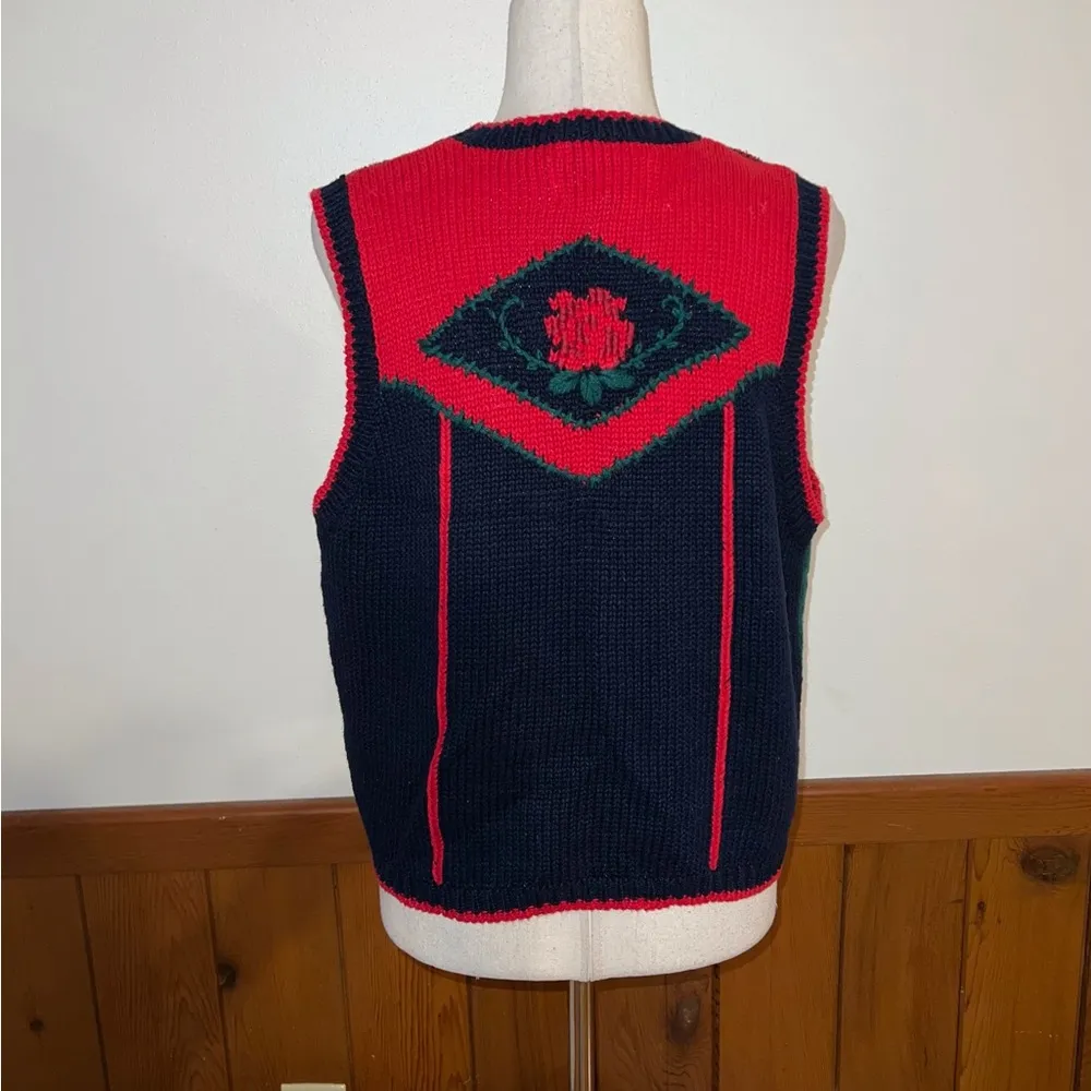 Super Cool Vintage 90s Christopher & Banks Hand Embroidered Vest! - Image 5