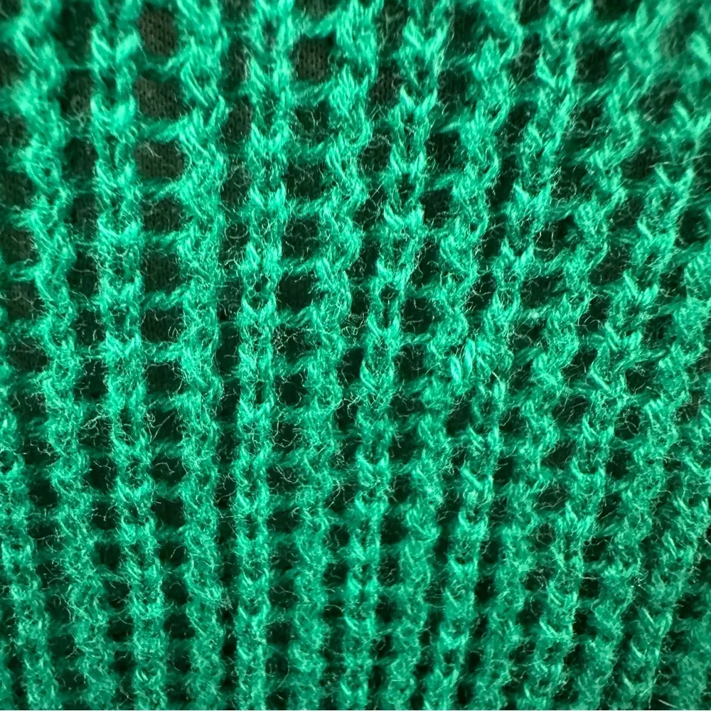 Peck & Peck Green Cardigan Open Front Floral applique Knit Sweater Womens M - Image 12