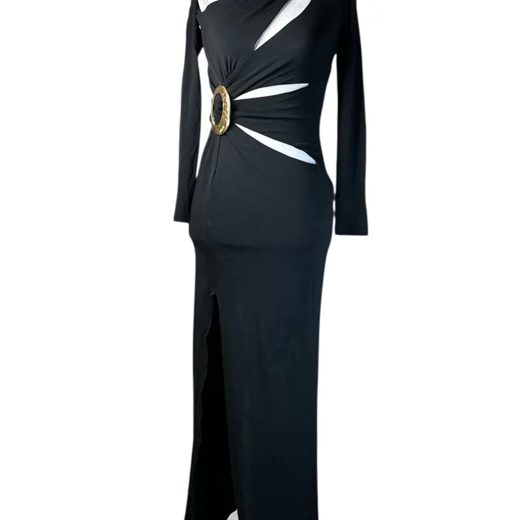 Cult Gaia Zinnie Gown in Black X-Small New Womens Long Sleeve Maxi Dress - Image 5