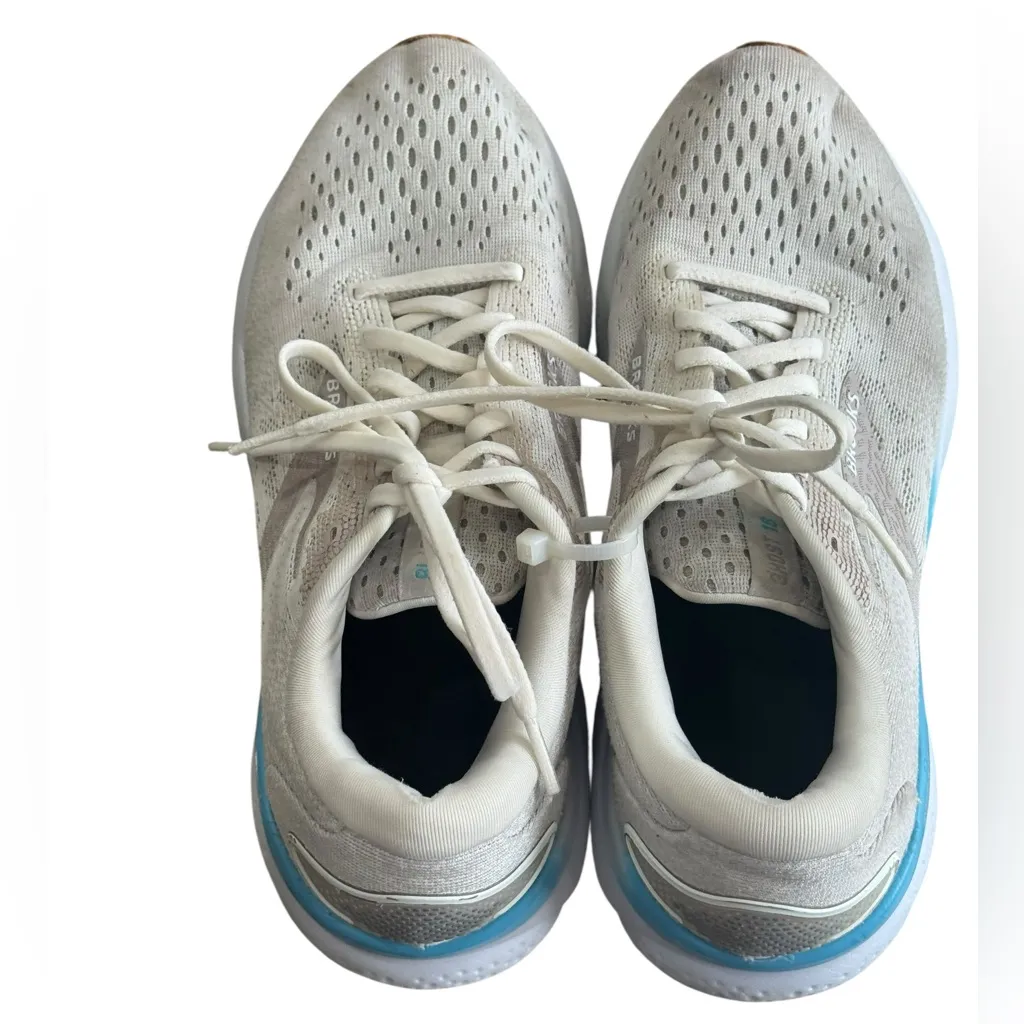 Brooks  Women's GHOST 16 White and Light Blue Athletic Shoes Size 9.5 - Image 3