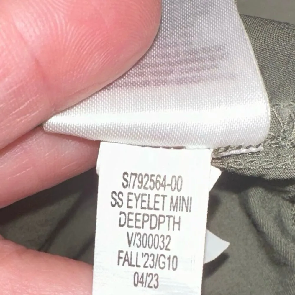 Gap Puff Sleeve Deep Green Eyelet Mini Dress - Image 7