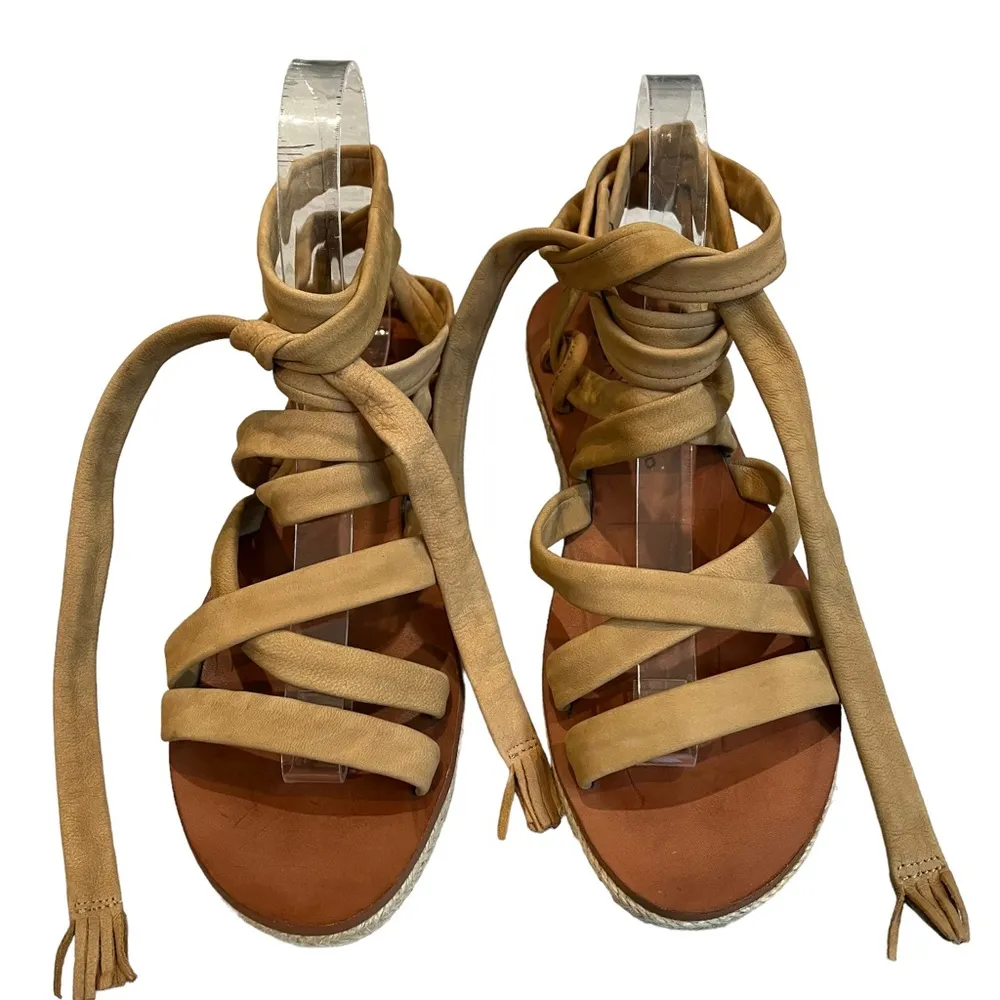 Lucky Brand Dalty Lace Up Leather Sandals, Sz 6 - Image 3