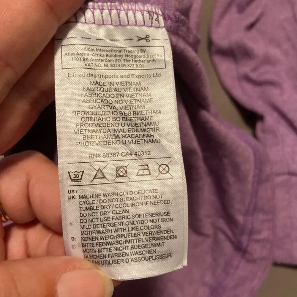 Adidas Purple Climalite Hooded Long Sleeve Shirt - Image 5