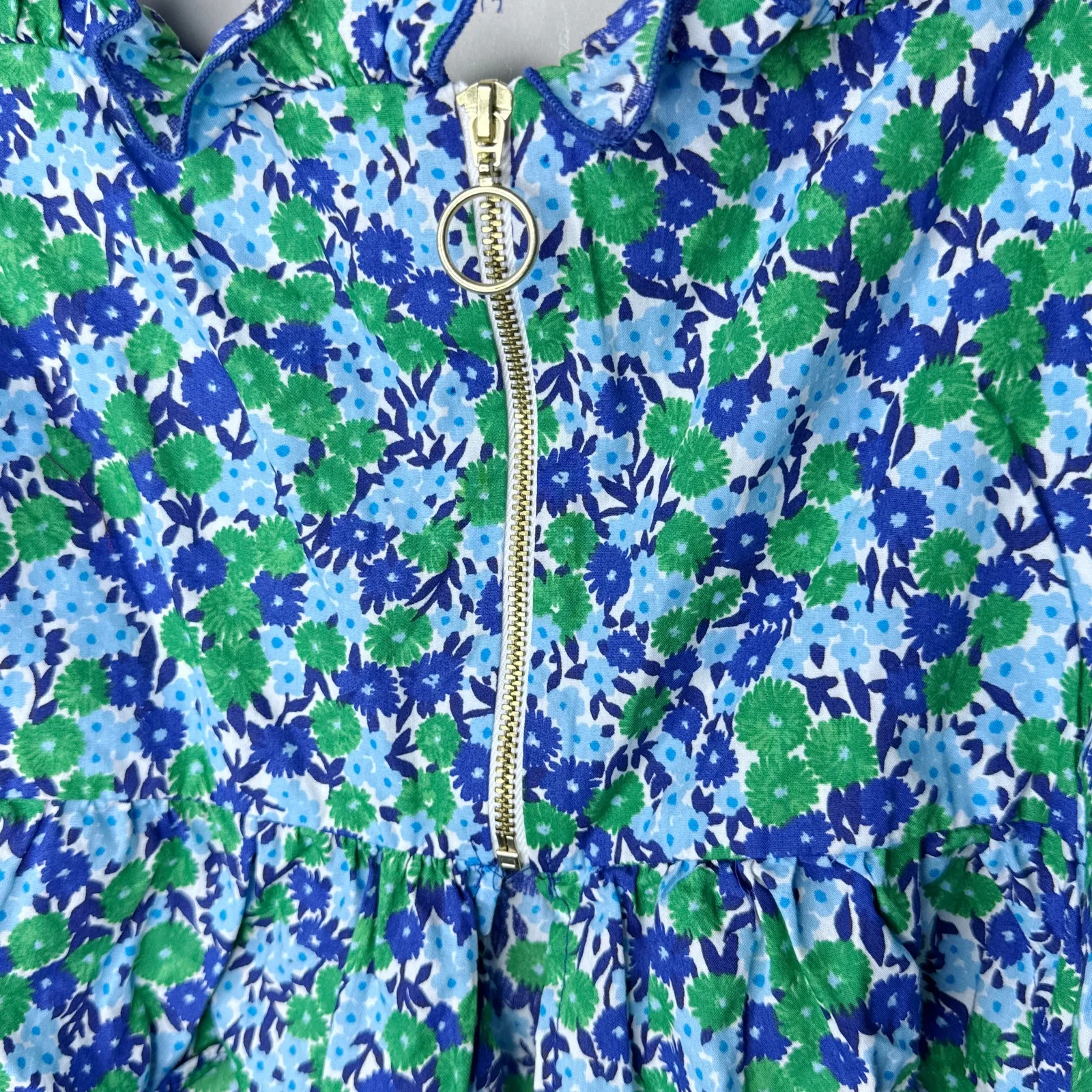 Zara Women's‎ Puff Sleeve Sweetheart Neckline Peplum Cropped Floral Top Large - Image 7