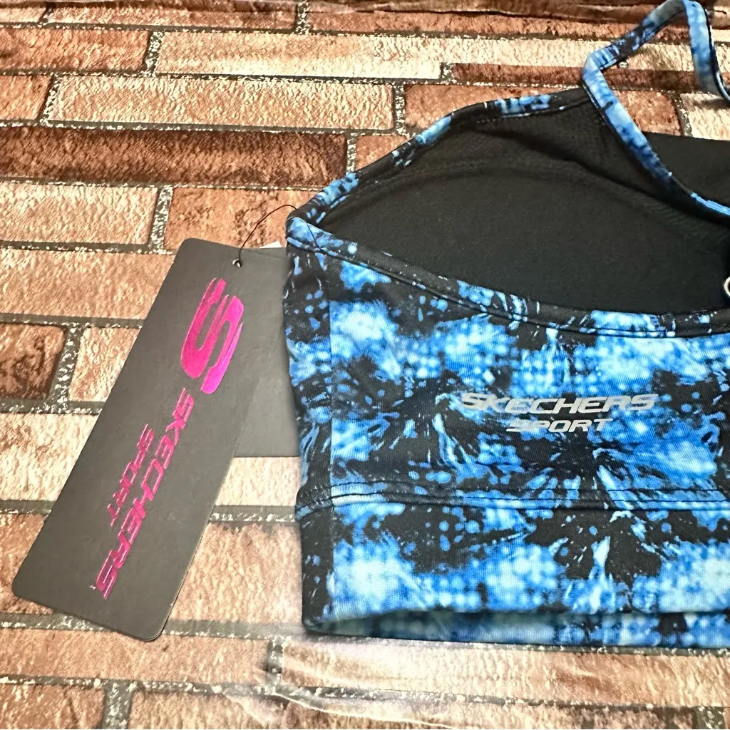 Skechers Women's Blue and Black Swim Top size L - Image 8