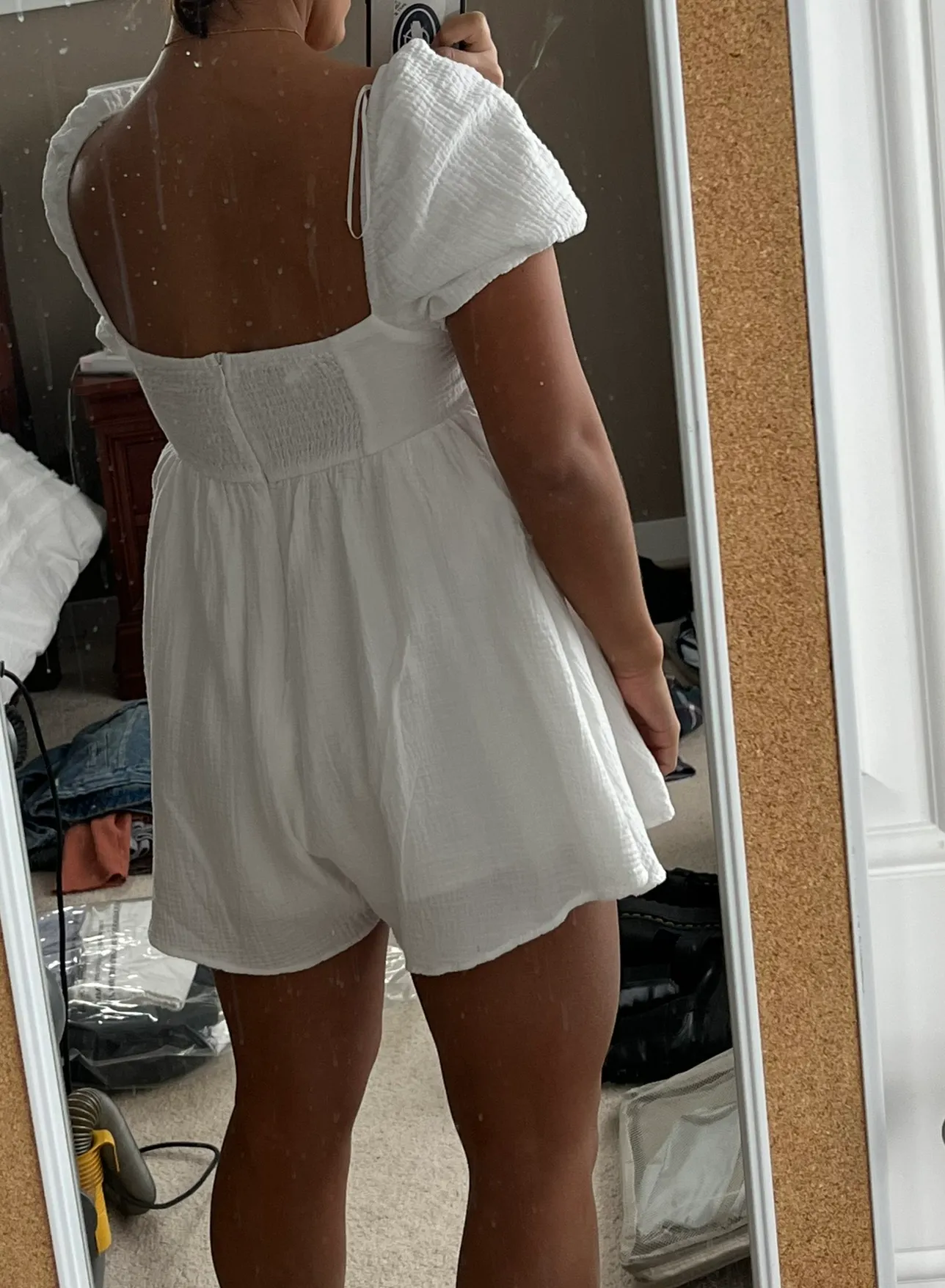 Princess Polly White Ruffle Romper - Image 2