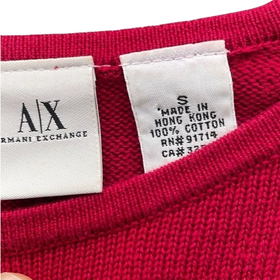 Armani Exchange‎ AX Sweater Red Small - Image 5