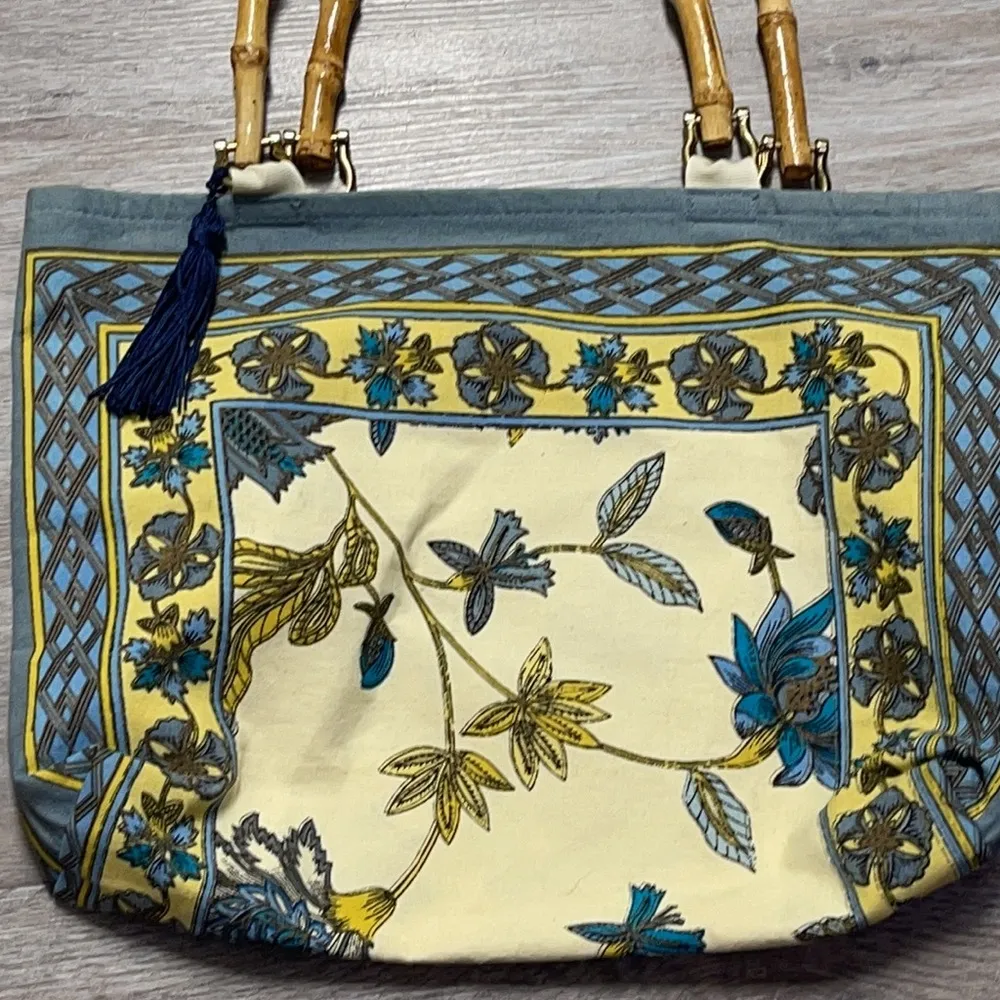 Bamboo Handbag Yellow - Image 2