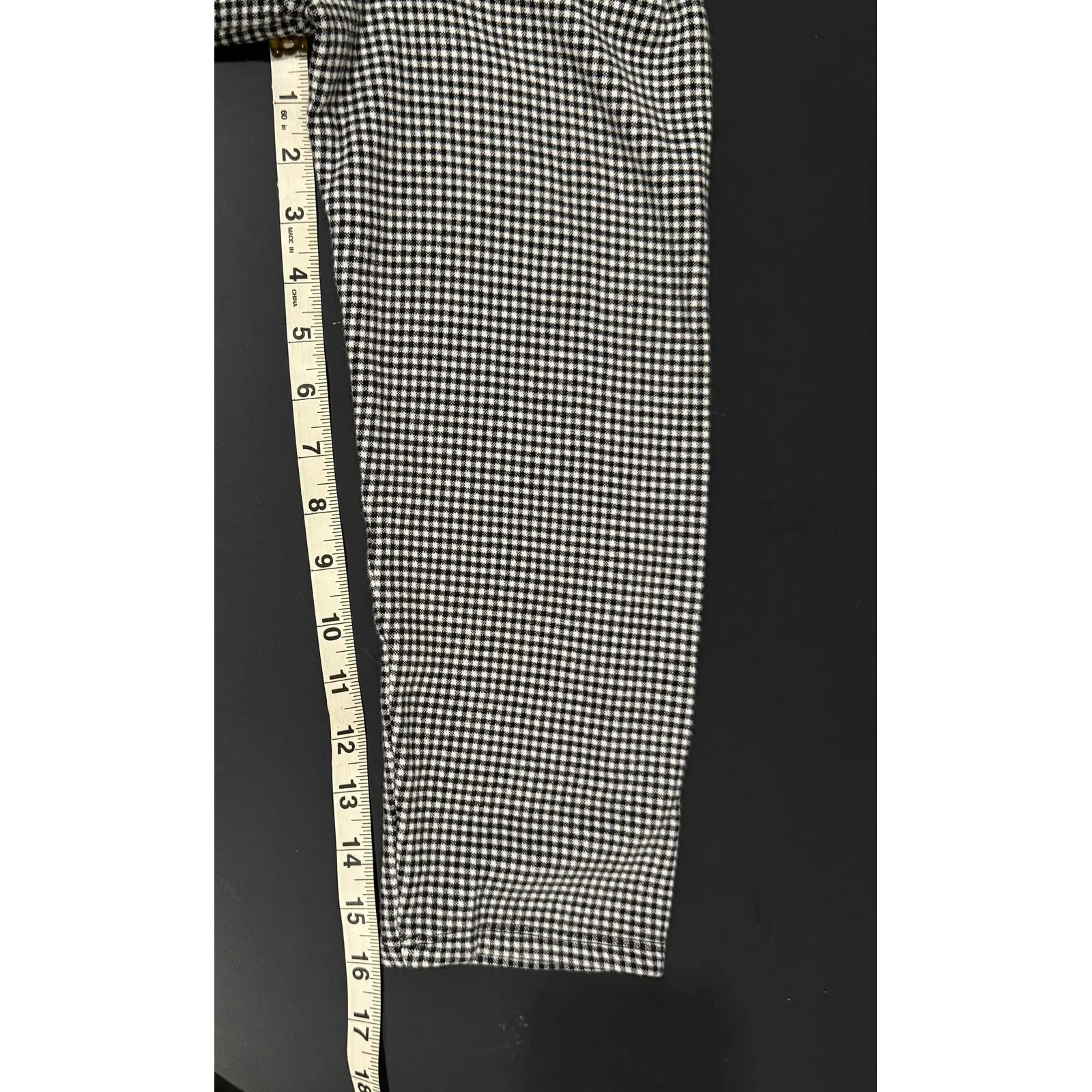 J. Jill Women's jersey dress Dress Pockets XLarge Black & White gingham - Image 7