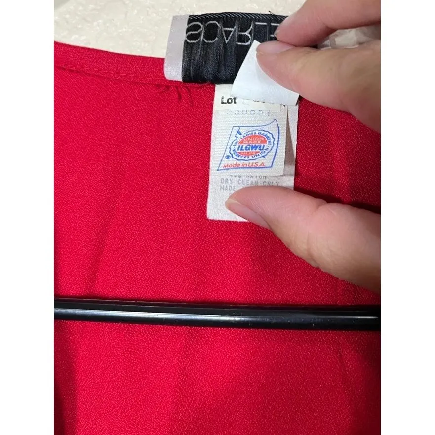 Scarlett Vest Womens Size Black Red Vintage Velvet Button Front Sleeveless Retro - Image 8