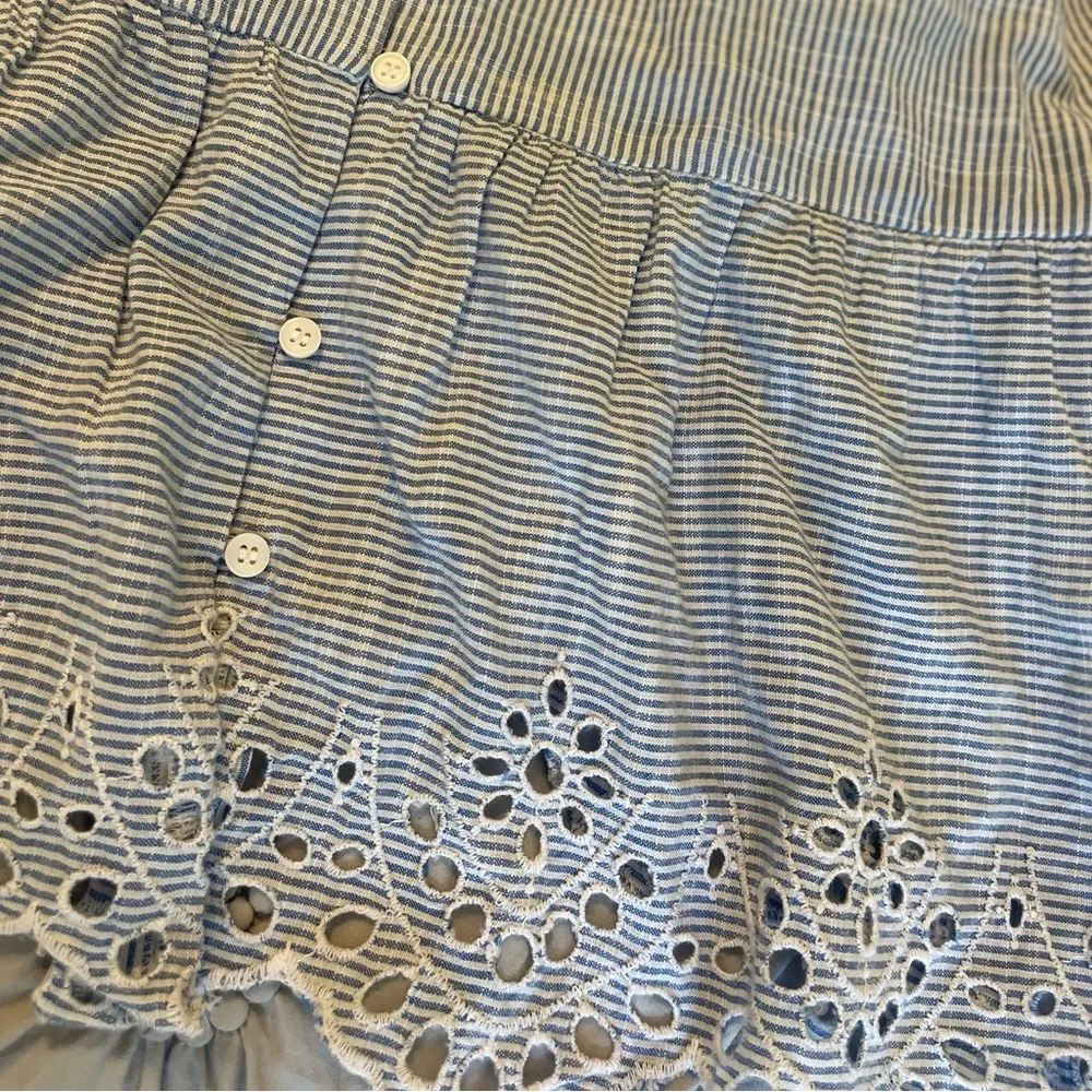 | striped blue and white dressy tank top - Image 3