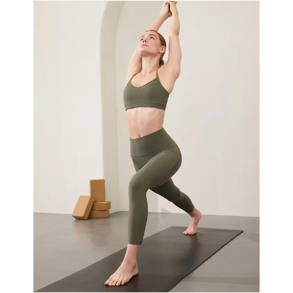 Athleta S Salutation Stash Mesh 7/8 Tight Moss Mesh Small - Image 9