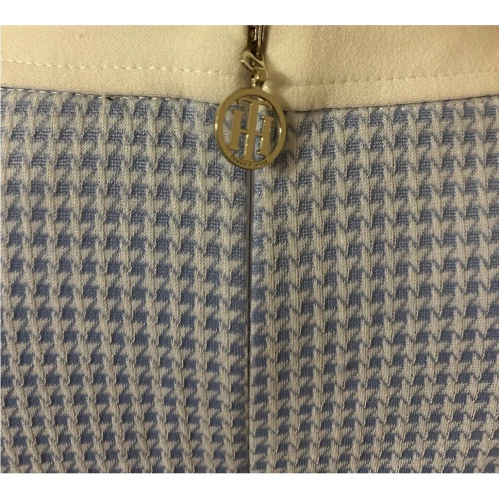 Tommy Hilfiger Women’s Houndstooth Mini Dress in kentucky blue and white - Image 8