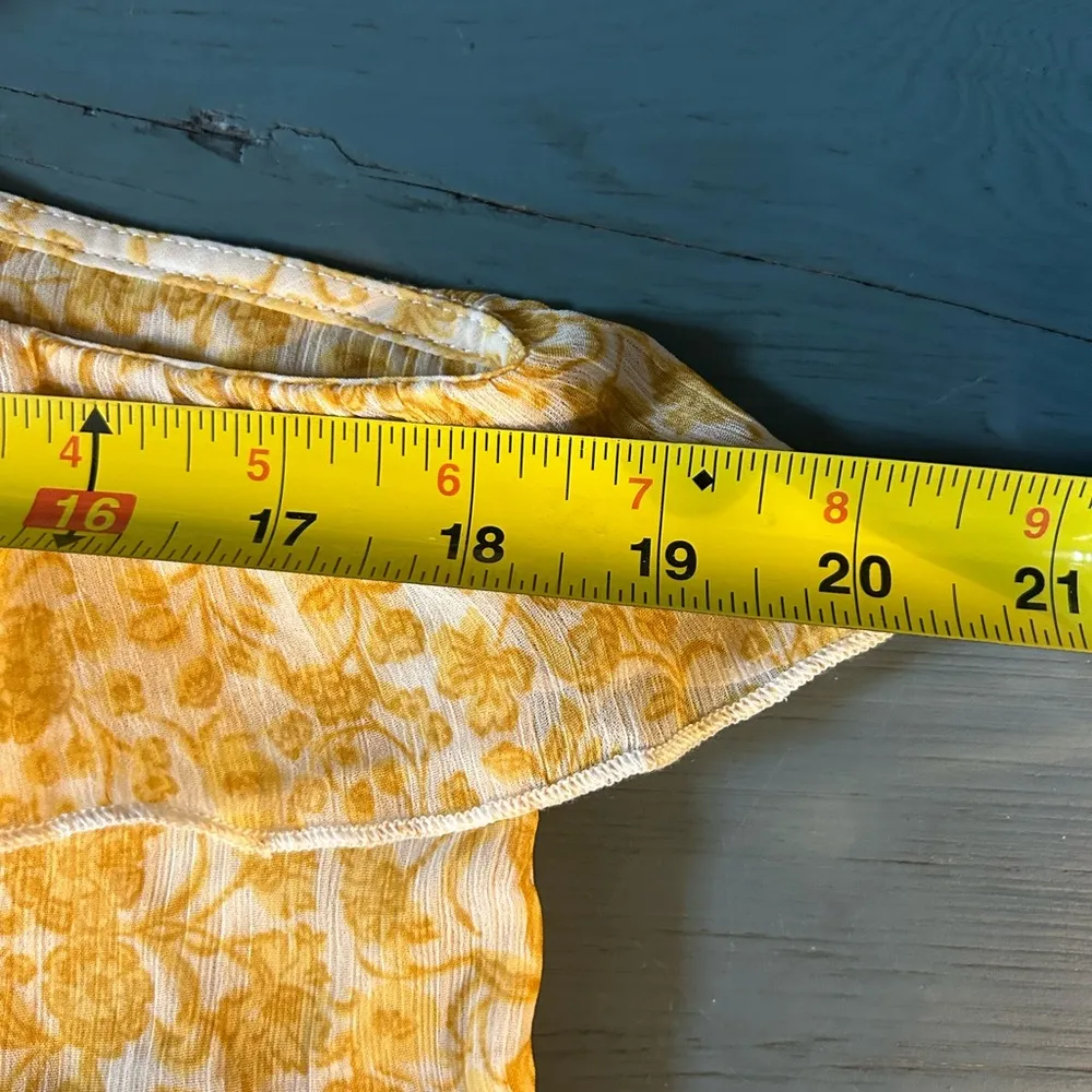 Old Navy Yellow Ruffled Camisole Top | Women’s Size Small - Image 8