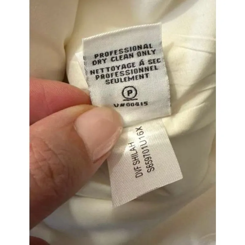 Diane Von Furstenberg DVF Shilah Skirt in Powder (Ivory White) sz. 10 - Image 9