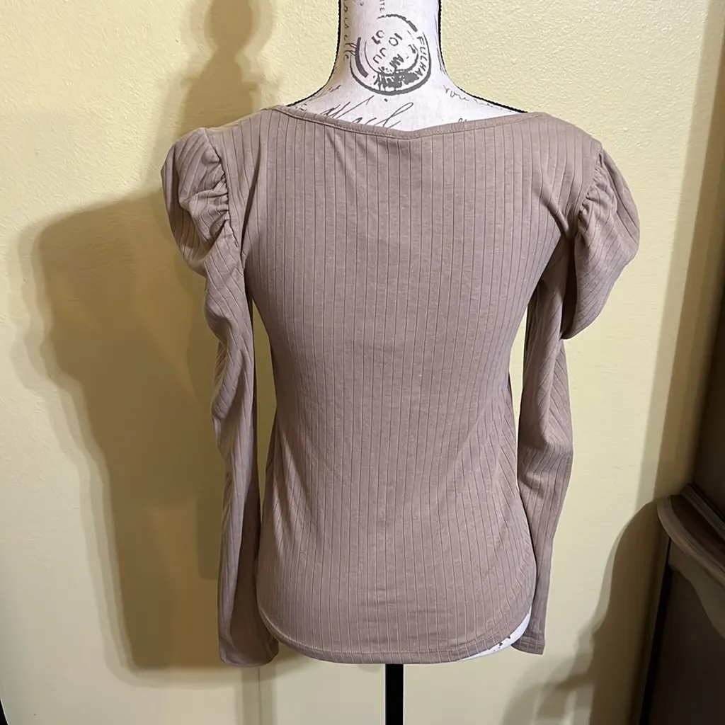 Vero Moda Kelly Square Neck Puff Sleeve Top - Image 4