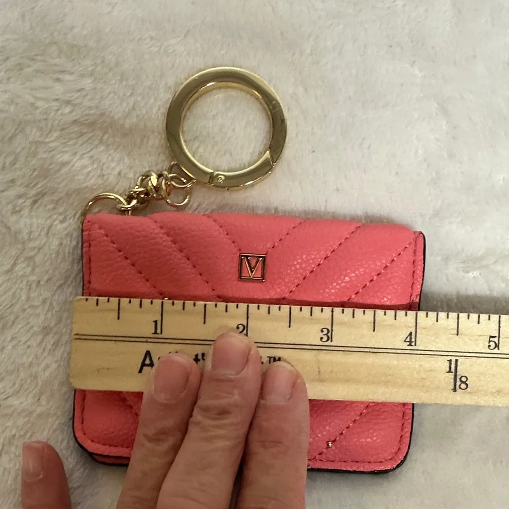 Victoria's Secret Pink Quilted Wristlet/ coin purse key chain - Image 6