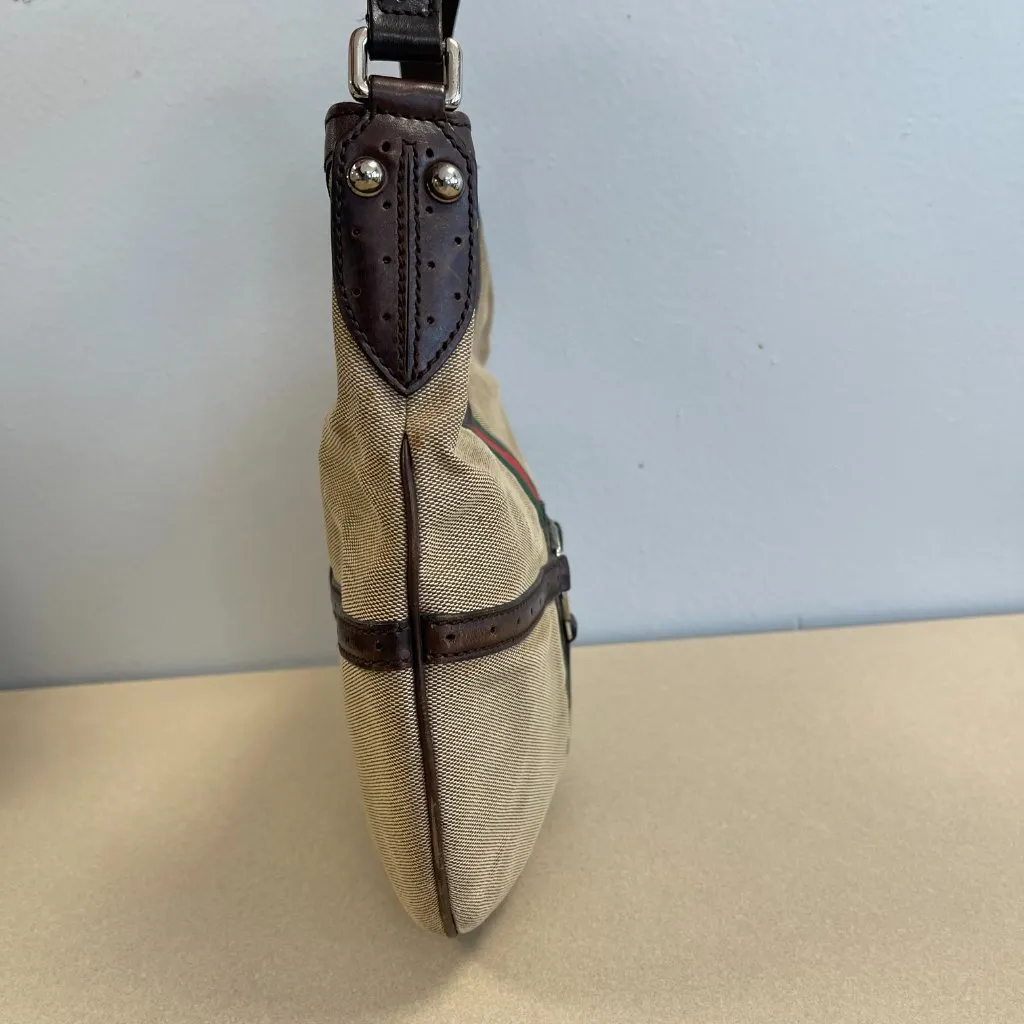 Gucci Vintage Monogram Signature Reins Shoulder Hobo Bag - Preowned - Image 5