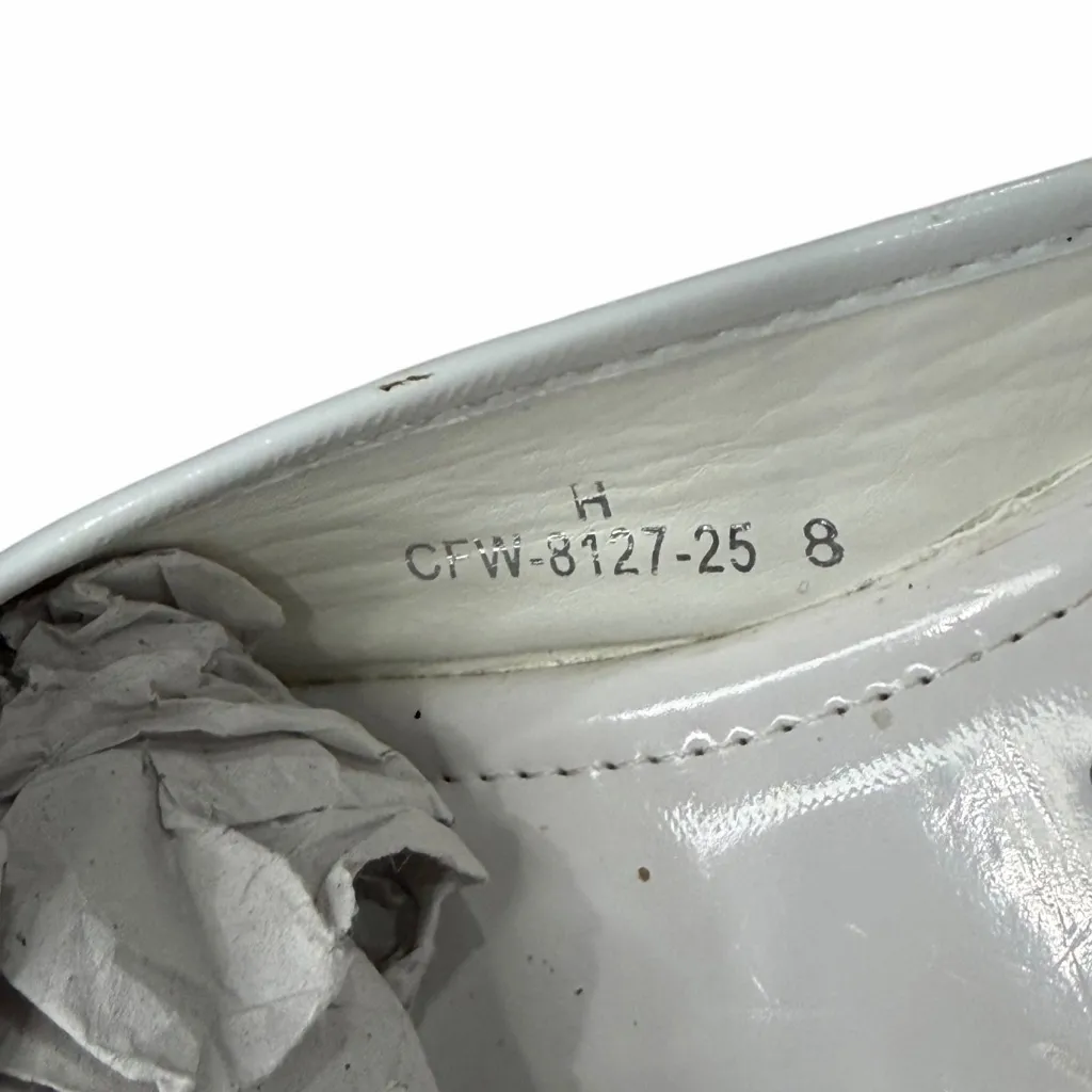 Helens Heart Wedge Sandal Womens 8 White Open Toe Sparkle Bling Crystal Bow Glam - Image 15