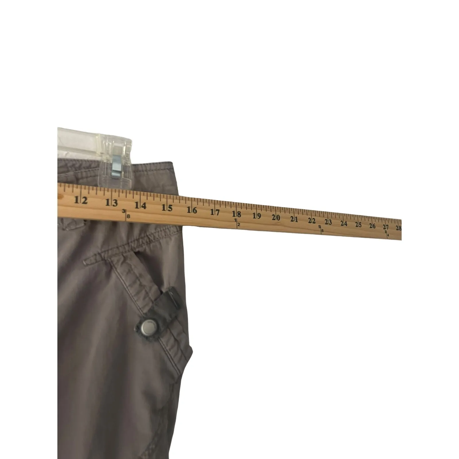 Eddie Bauer Sport‎ Size 8 Brown Cargo Outdoor Pockets Hiking Capri Pants - Image 7