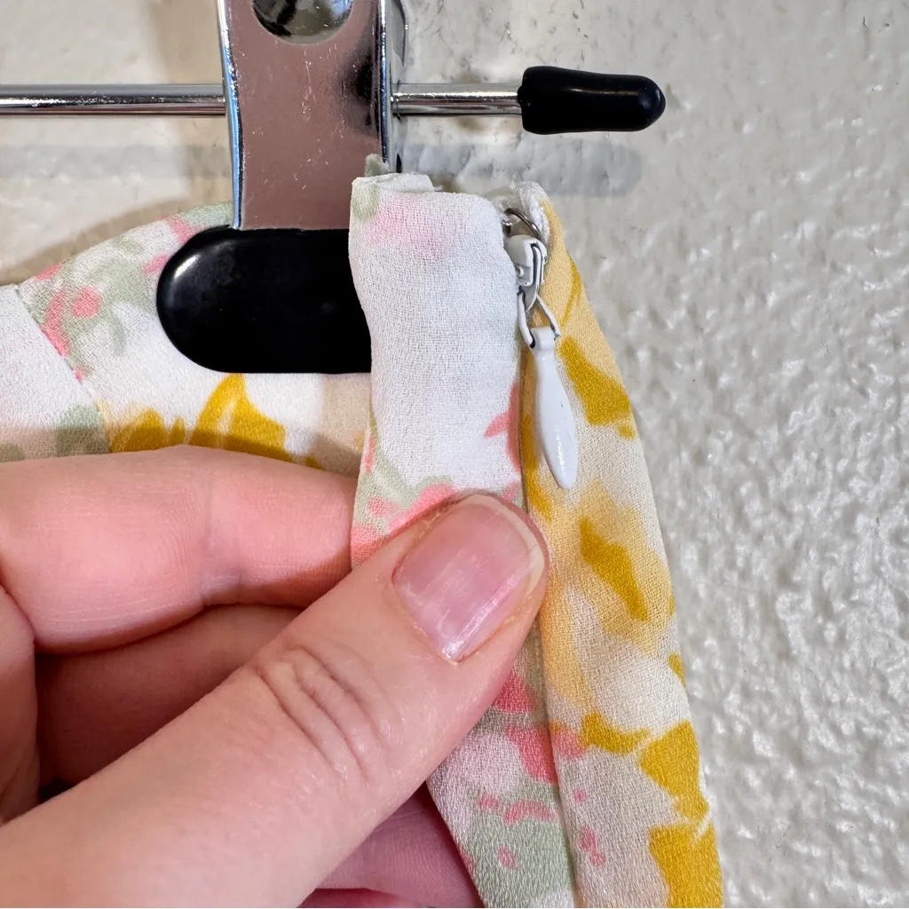 Ann Taylor Vintage 90s White Yellow Pink Floral Skirt Womens 2 Fairy Core Girly - Image 7