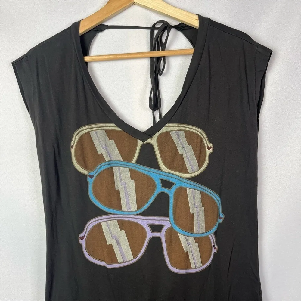 Drifter Gray Aviator Sunglasses Tank Mini Dress L Size L - Image 3