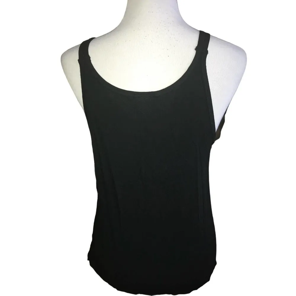 JOY LAB BLACK LIGHTWEIGHT SOFT TANK TOP LARGE - Image 2