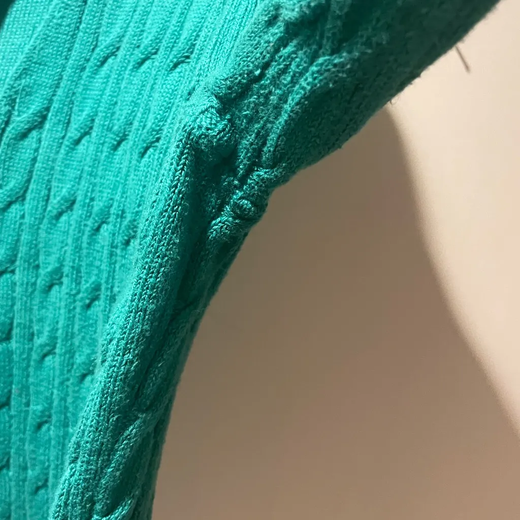 Charter Club  Turquoise Cowl Neck Sweater - Image 3