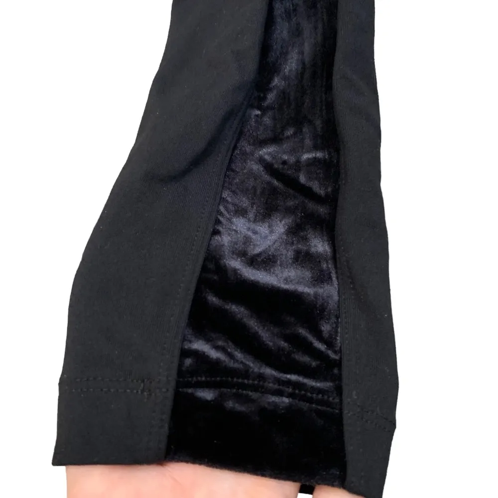 Athleta Metro Tuxedo Stripe Skinny Black Velvet Ponte Pant Slacks leggings - Image 3