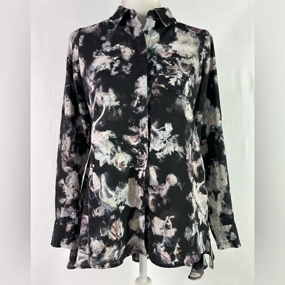 Simply Vera Vera Wang Floral High Low Blouse - XS - Image 2
