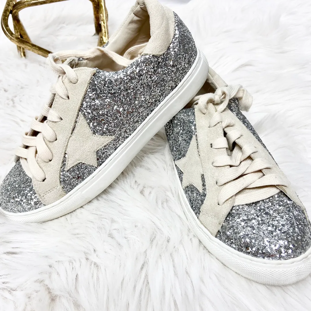 Natural breeze Nature Breeze Dale Glitter Lace-Up Sneakers - Image 2