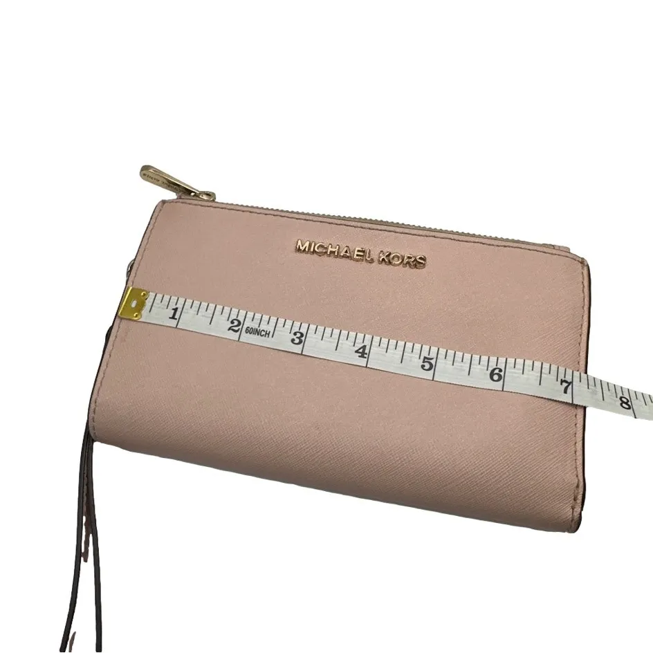 MICHAEL KORS Pink Blush Wallet w/ Phone Holder - Image 10