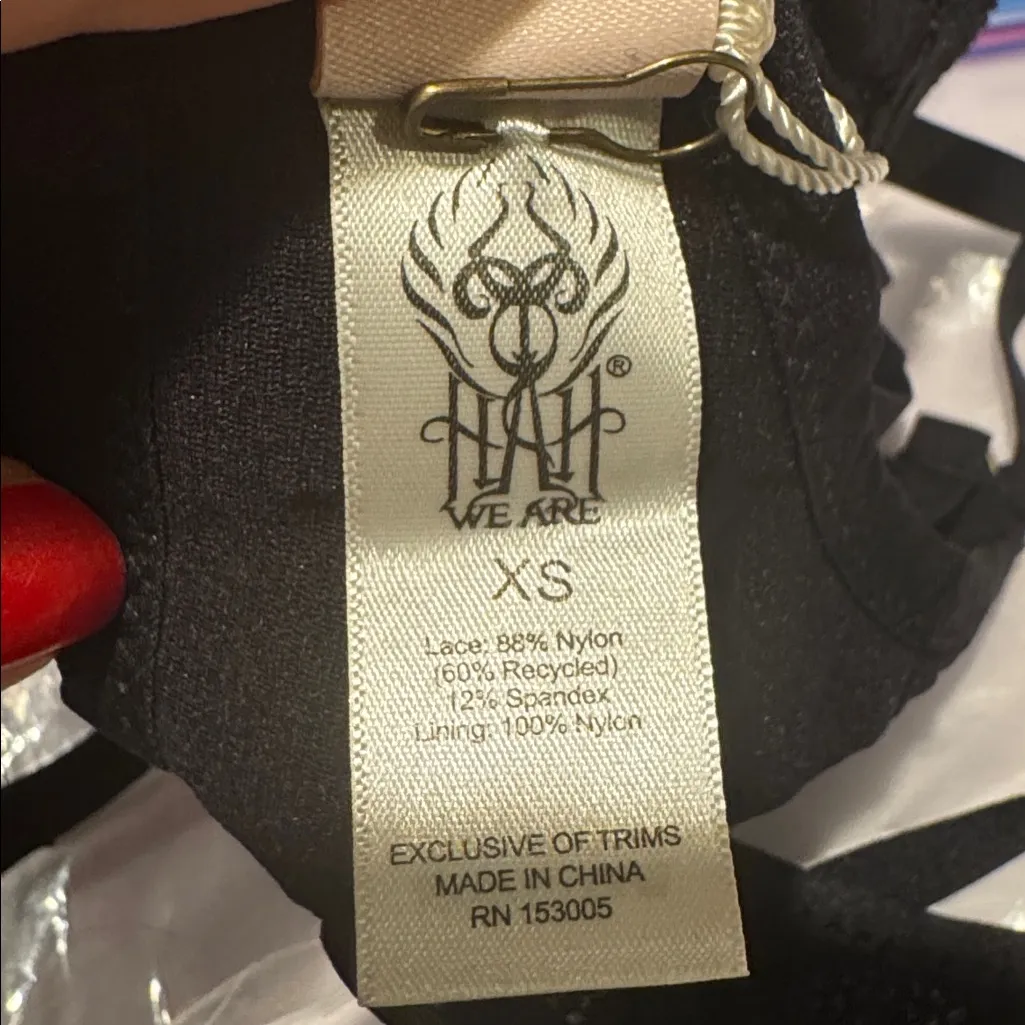 Free People x We are HAH Don't Cross Me Halter Bralette‎ Black XS NWT - Image 6