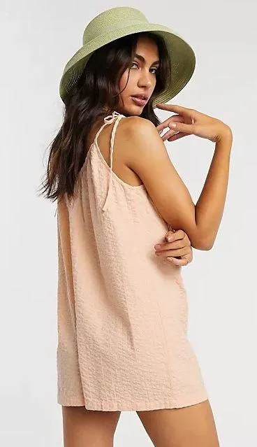 ASOS Seersucker Cami Swing Romper - Image 2
