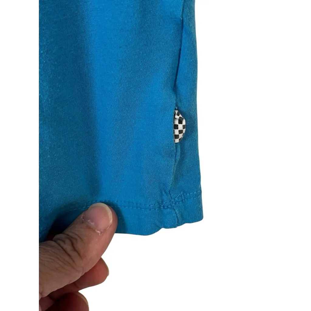 Vans T Shirt Womens Size XS Blue V Neck US Open Of Surfing Print Short Sleeve - Image 5