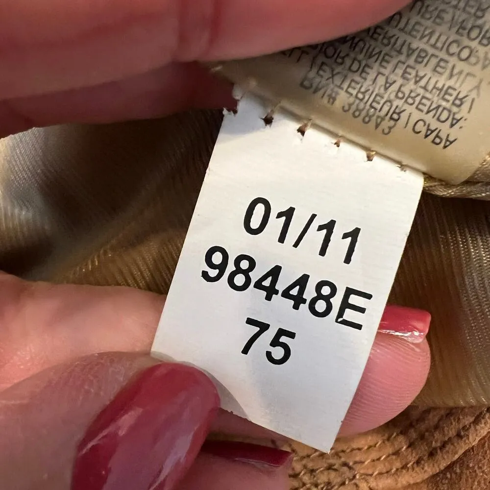 Elie Tahari Leather Wrap Zip Belted Vest Camel Brown Size L Boho Festival Luxury - Image 13