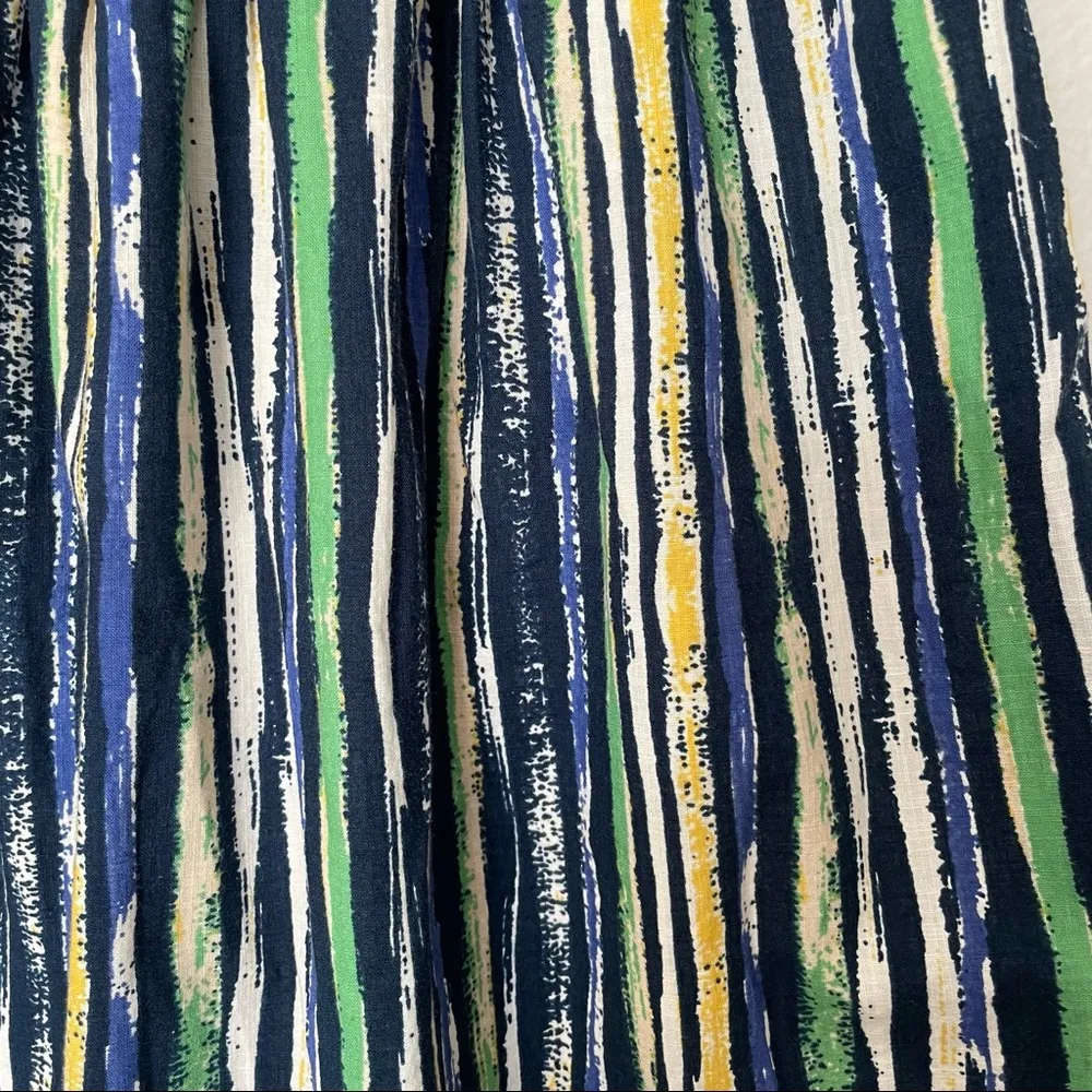 Anthropology Porridge Duo-Patterned Striped Multi Color Watercolor Skirt Size 2 - Image 4