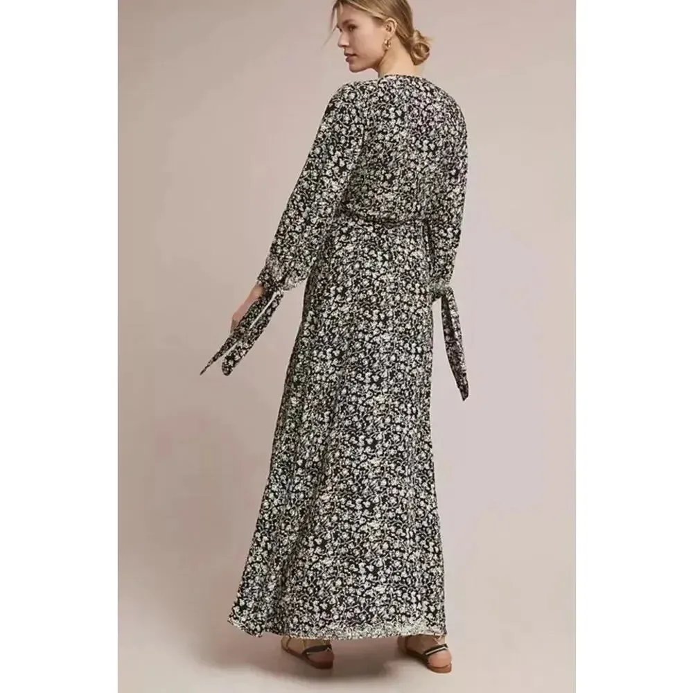 Anthropologie NAT NATALIE MARTIN Danika Wrapped Dress Size Small Long Sleeve - Image 2