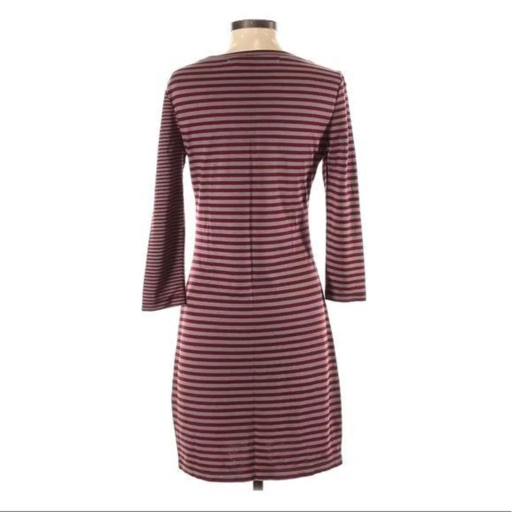 Chelsea & Violet Fitted Striped Dress Size Small 3/4 Sleeve Jersey Sz S - Image 3