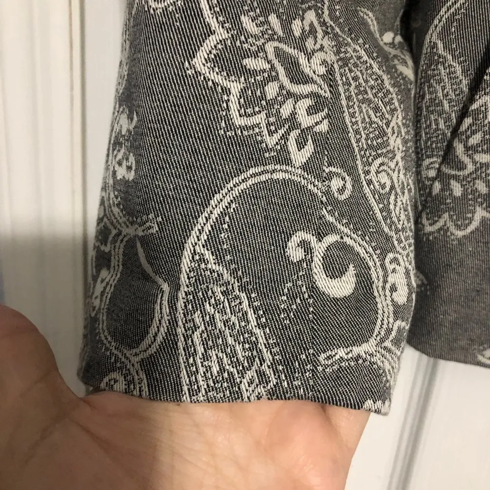 Liz Claiborne Studio by  suit jacket blazer gray paisley women’s size 10 - Image 7