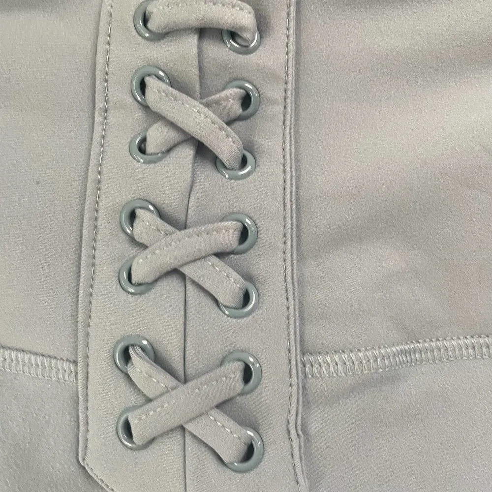 WeWoreWhat Dusty Blue Lace Up Biker Shorts Sz Large Athleisure Lounge Revolve - Image 4