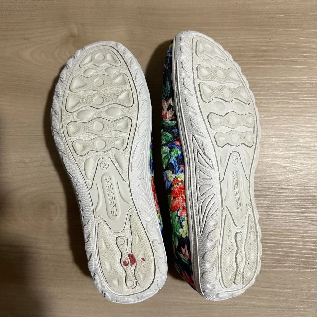 Skechers Slip On Washable Slip-Ons Multicolor Tropical Floral Shoe ‎ 7.5 - Image 11