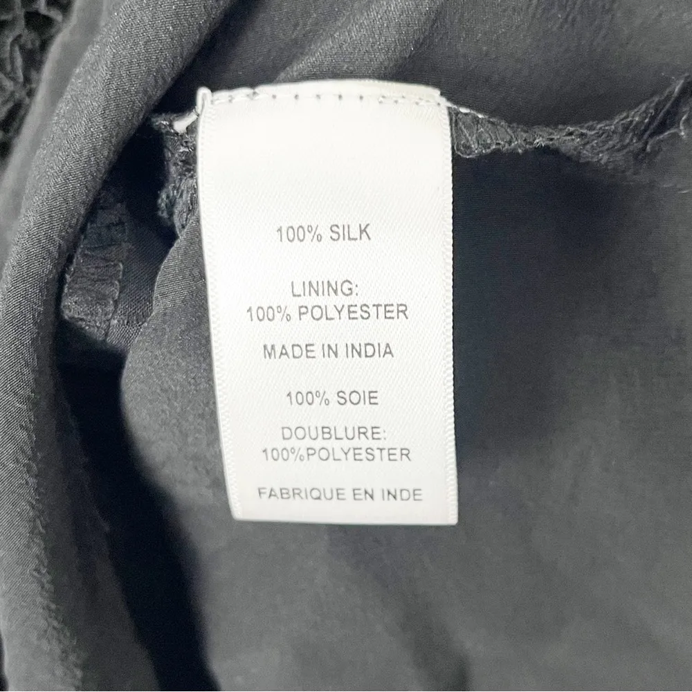 NANETTE LAPORE Poise Black 100% Silk Embroidered Lace Inset Sleeveless Top 2 - Image 4