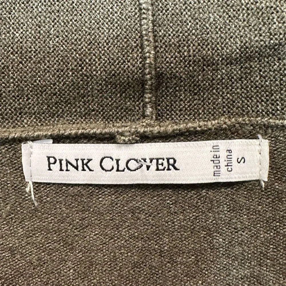 NWT Pink Clover‎ Women's Open Cardigan Green Sz S Casual Relaxed Fit Cottagecore - Image 3