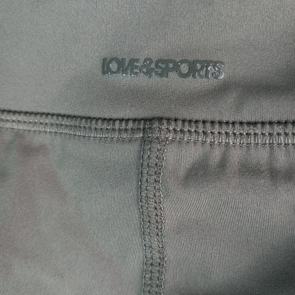 Love & Sports XXL Olive Workout Athleisure Pocketed Leggings Pants NEW Green - Image 4