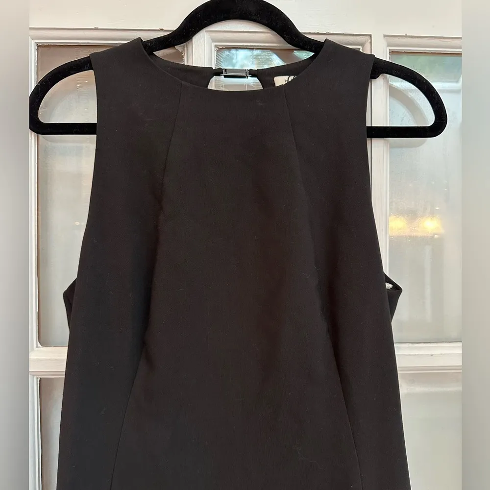 Halston Heritage Black Black Crepe Cut Cocktail Party Dress Size 4 Small S NWOT - Image 5