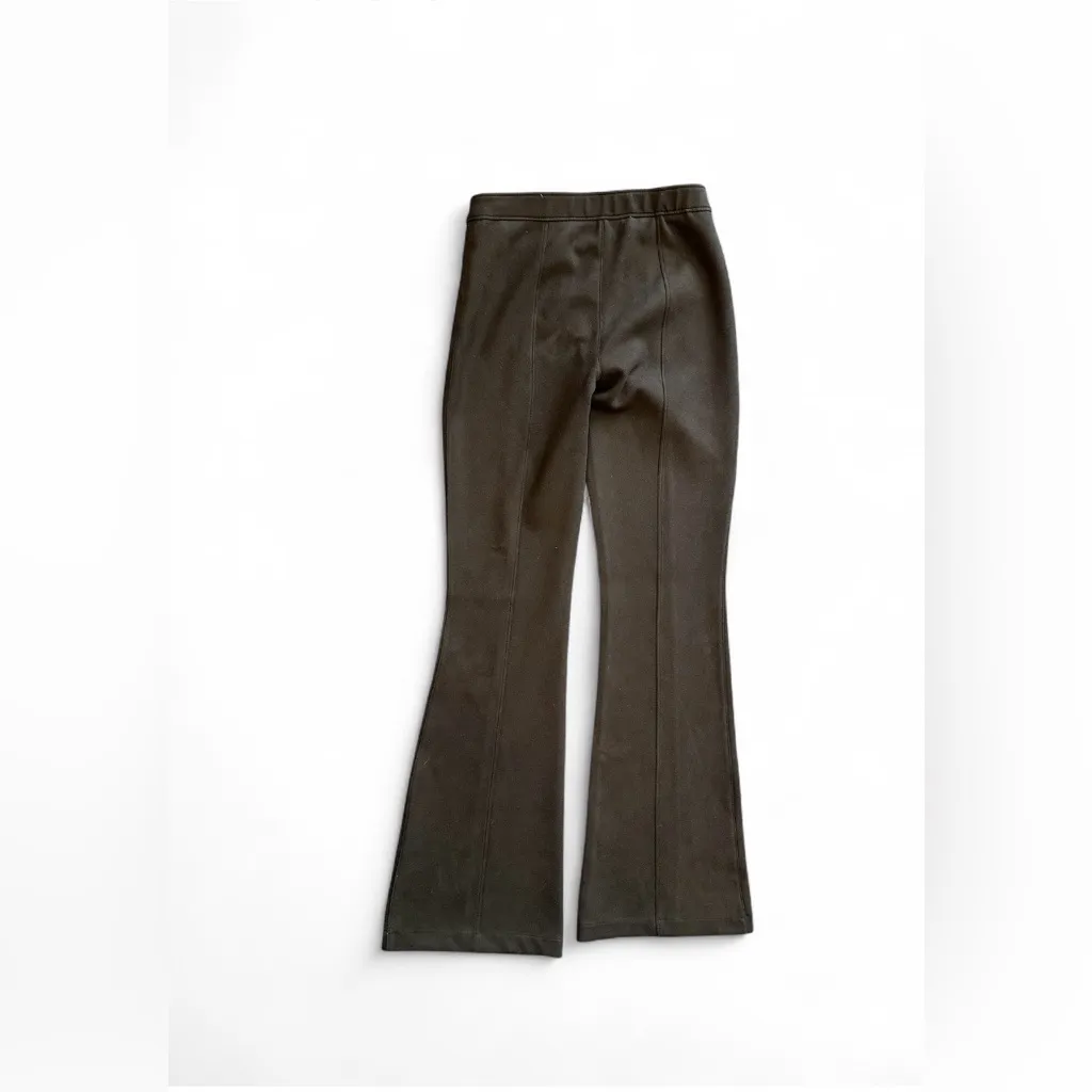 Spanx Faux Suede Flare Pants Chocolate Brown Medium - Image 3