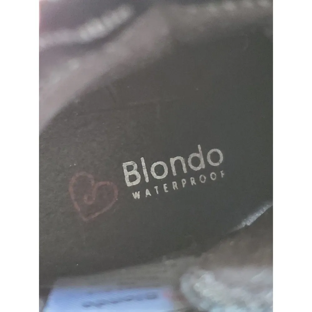 Blondo Women's Size 6M Black Leather Waterproof Side Zip Lace-Up Ankle B… - Image 11